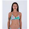 Hurley Java Tropical Adjustable Bikini Top, Tide Pool, XS Donna
