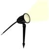 Partenopeautensili® Faretto a led cob da esterno segnapassi per giardino orientabile 8w 650 lumen luce con picchetto lampada proiettore spot Impermeabile IP65 (Naturale 4200k)