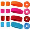 Seloxmcs Polsini Tennis Anni 80 Neon Sweatband e Fascette per Capelli Fasce Set, 12 Pezzi Ginnastica Artistica Retro Party Accessori Per Donna Uomo 4 Rosa Rosso Blu Arancione