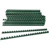 Alevar Dorsi in Plastica a Spirale per Rilegatura, 21 Anelli Diametro 10 mm, Formato A4, Capacità da 41 a 55 Fogli, Colore Verde, Confezione da 100 Pezzi