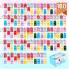 OGNI ORA 100 PCS Mini Portachiavi, Giocattoli Pop Fidget It, Gadget Compleanno per Bambini, Gioco Pop Fidget Squeeze, Giocattoli Sensoriali Multicolori Silicone per Bambini e Adulti