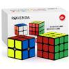 ROXENDA Speed Cube Set,[2 Pezzi] Cubo di Velocità 2X2 3X3 Speedcube Originale con Istruzioni (Original Sticker)