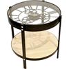 HOME DECO FACTORY HOME DECO Tavolino, Nero/Trasparente, 40.5 x 40.5 x 39 cm