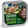 Monge BWild Terrine Grain Free Cibo Umido per Gatti - Taglia Grande - 8x100 gr - Bufalo