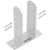 KOTARBAU Supporto per Palo a U 70 mm per Tasselli, Ancoraggio zincato a Caldo, Fissaggio Staffe per Travi in Legno, Quadrato, Acciaio, Metallico