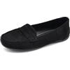IF Fashion Scarpe Mocassini Slip On Loafers Morbidi Donna con Strass Pietri Camoscio Scamosciato FT245 Rosa Confetto N.39