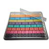WISSNER® aktiv lernen - Set trasparente per frazioni lineari in 9 colori, 51 parti in inserto di plastica - RE-PLastic®