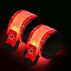 Focenat 2 Pezzi Bande Catarifrangenti, LED Braccialetto Ricaricabile USB, Fascia per Braccio di Sicurezza Alta visibilità, per Running, Bici, Corsa Notturna, Correre (Rosso)