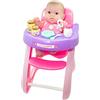 JC TOYS Bambola e seggiolone da 35,6 cm con Scritta Lots to Love, Set Regalo e Accessori, snodabile e Impermeabile, dai 2 Anni in su, Rosa
