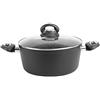 Sitram Casseruola Granité diam. 24 cm, Alluminio, Nero