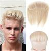 Lordhair Parrucca Uomo PU Frontale,100% Remy Human Hair per Protesi Capelli da Uomo,Toupee European Human Hair Pieces For Men