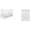 Foppapedretti Babyfly Lettino con Sponda Regolabile, 131 x 71 x 103 cm, 25 Kg, Bianco & Babyfly Bagnetto Fasciatoio, 47 x 69 x 89 cm, 31 Kg, Bianco