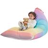 Nobildonna - Poltrona a sacco portaoggetti, da riempire, motivo animali, solo fodera, per bambini e adulti, extra large, senza imbottitura, riporre organizzare peluche, in tela di prima qualità
