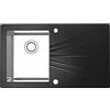 Alveus 1123798 KARAT UP 10 Lavello cucina incasso in vetro con gocciolatoio, Nero