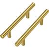 goldenwarm 5 Pezzi Maniglie per Mobili Maniglie Cucina Maniglie Ottone Maniglie Armadio Dorate -LS201GD96 Maniglie Cassetti Oro Maniglie Vintage Maniglie Acciaio Inox Distanza dei Fori 96mm