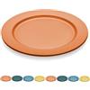 Kyraton piatto servizio piatti in plastica 8 pezzi 25cm, piatti leggeri infrangibili e riutilizzabili Microonde Safe BPA Free lavabile in lavastoviglie
