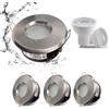 Sweier Faretti da Bagno a LED Impermeabili IP65, 230V 5W Bianco Caldo 3000K 430LM, Adatto per il Bagno e la Cucina LED Downlights Soffitto (Comprese le Lampadine GU10) Cut-Out 68mm, Set di 4
