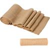Outinhao Juta Rotolo Nastri Decorativi Tessuto, 10M*20CM Vintage Nastro di Iuta Nastro di Iuta Naturale, Decorativo per Decorazione di Matrimoni, Natale,fai da Te, Confezioni Regalo