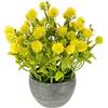 Flair Flower Pianta artificiale, margherita in vaso, fiori artificiali, centrotavola, erba, cespuglio, decorazione da tavolo, centrotavola, pianta artificiale