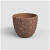 Artevasi Héstia Vaso, Vaso da fiori, Vaso decorativo, Struttura complessa, Ceramica fatta a mano, Colore terracotta, 17cm