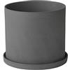 blomus - Vaso per erbe aromatiche Nona misura S, tono grigio morbido, elegante accessorio per la casa, colore peltro (65974)