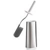 Joseph Joseph Flex - Portascopino Igienico Bagno Spazzola WC, Spazzolone resistente, testa Flessibile, Setole Antigoccia, Anti-Intasamento, Acciaio Inox, Medio