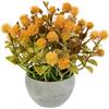 Flair Flower Pianta artificiale, margherita in vaso, fiori artificiali, centrotavola, erba, cespuglio, decorazione da tavolo, centrotavola, pianta artificiale