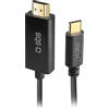SBS Cavo adattatore video con connettori dorati USB-C a HDMI, cavo 4K/5K per smartphone, pc, iMac, MacBook, iPad, proiettori, televisori, lungo 1,8m.