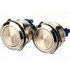 Gebildet 2pcs 22mm 5A/12V/24V/125V/250V Autobloccante Pulsante a Interruttore Terminali a Vite Pulsante Impermeabile in Metallo in Acciaio Inossidabile(Testa Piatta)