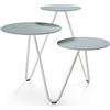 Midj Coffee Table Apelle Trio tavolino in cuoio o ceramica di Midj