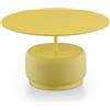 Midj Coffee Table Bloom tavolino in metallo o legno rivestito in tessuto o pelle di Midj