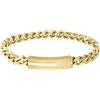 LCJ Lacoste Braccialetto a Catena da Uomo Collezione ADVENTURER in Oro Giallo con una Placca Incisa - 2040092