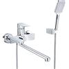 PHASAT Rubinetto per Vasca da Bagno con Doccetta Rubinetto a Parete Bagno Ottone Cromo PTBC08E