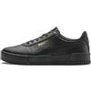 PUMA Carina L, Scarpe da Ginnastica Basse Donna, Puma Black Puma Black Puma Team Gold, 37.5 EU