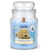 Magic Lights Candela Profumata Delicata 510g Muschio e Talco - 90 Ore - Stoppino in Legno Scoppiettante - Cera Vegetale 75% - Made in Italy - Giara in Vetro Riutilizzabile