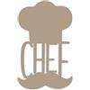 Declea Scritta in Legno da Appendere Chef in Cucina, Ideale per la Cucina - Decorazione casa Cucina ristoranti e Locali, Scritta Decorativa in Legno Realizzata a Mano