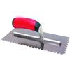 Marshalltown Frattazzo per piastrelle Marshalltown, cazzuola dentata con V-8x6x1,5 mm piatto e manico in acciaio morbido, dimensioni della lama: 279x114 mm