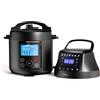 CLOEN Foodie Pot Cloen, pentola programmabile e friggitrice ad aria, robot da cucina 2 in 1, pentola programmabile + Air Fryer, 9 funzioni in 1, capacità 6L, 1300W, 3 livelli di potenza, 2 coperchi