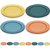 Kyraton piatto servizio piatti in plastica 8 pezzi 25cm, piatti leggeri infrangibili e riutilizzabili Microonde Safe BPA Free lavabile in lavastoviglie