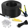 MutecPower Cavo Esterni CAT6 100m Impermeabile esterna di uso-interramento diretto UTP cavo di rete ethernet - 550Mhz, con pinze a crimpare, 100 metro