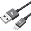 RAMPOW Cavo iPhone [2M Long] certificato Apple MFi, iPhone caricabatterie in fibra di nylon intrecciato con ultra resistente, cavo Lightning per iPhone 14 13 12 11 Pro Max XR XS X 8 7 6 Plus SE iPad