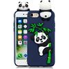 HopMore Compatibile con Cover iPhone SE 2020 / iPhone 7 / iPhone 8 Silicone Disegni 3D Divertenti Fantasia Gomma Morbido Custodia Antiurto Protettiva Slim TPU Case Bumper Molle Caso - Panda Blu