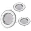 HCFEI 3 Faretti Led da Incasso, led integrati 3W Dimmerabile, luci ultrasottili da soffitto e per l'illuminazione da interno, Lampada Bianca Caldo da Incasso per Cartongesso, foro incasso Ø 55 mm