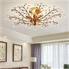 Ganeed Lampadario K9 Cristallo 5 Luci Oro Sospensione