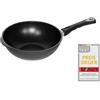 AMT Gastroguss AMT - Wok in ghisa, 32 cm, colore: Nero