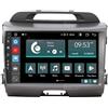 Jf Sound car audio system Autoradio Custom Fit per Kia Sportage old (con camera e amplificatore infinity di serie) Android GPS Bluetooth WiFi Dab USB Full HD Touchscreen Display 9 processore 8core e comandi vocali