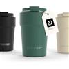 LARS NYSØM Tazza Termica per caffè Thermo Coffee Mug-to-Go 380ml | Tazza da Viaggio 0,38 Litri con Isolamento | In Acciaio Inox e Tenuta stagna per caffè e tè (Pine Green, 380ml)