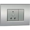 VEMER VE790900 SENS IR DUO - Rilevatore di Movimento Crepuscolare da Interno, Sensore di Movimento a Infrarossi, Installazione su Scatola da Incasso, Argento