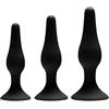 GreyGasms Black Silicone Apprendista Anale Set di allenamento - 3 Piezas