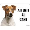 Lovelytiles JACK RUSSELL attenti al cane mod 2 TARGA cartello IN METALLO (20X30)